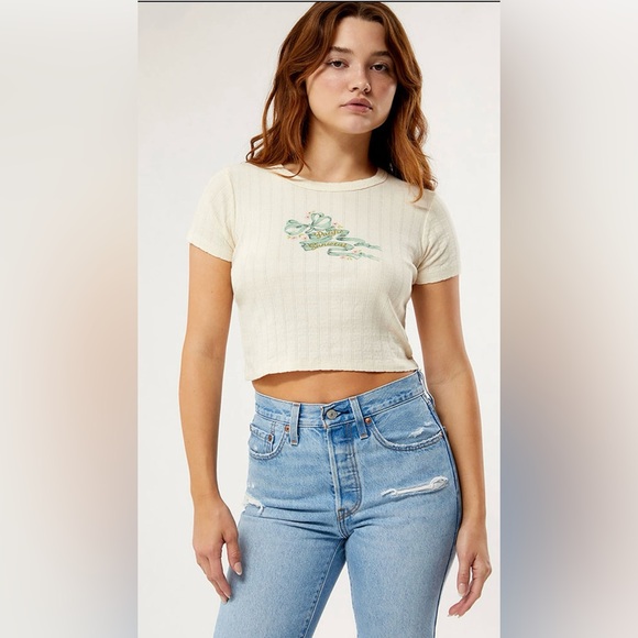 Pacific Sunwear Small Ribbon Pointelle T-shirt - Picture 2 of 8